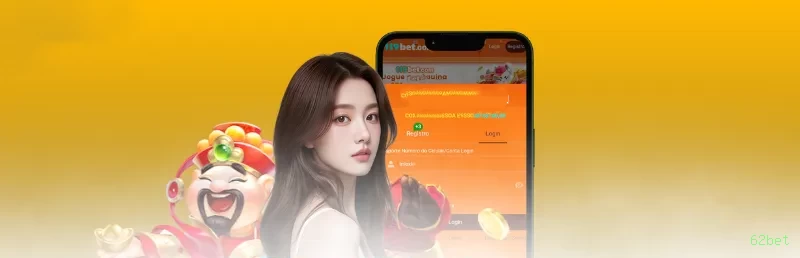 Imagem promocional da 62bet mostrando a plataforma e suas vantagens